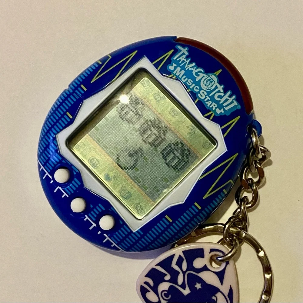 ✨ Tamagotchi Connection V6 2004 Original Music Star Bar Frequency Electric Blue